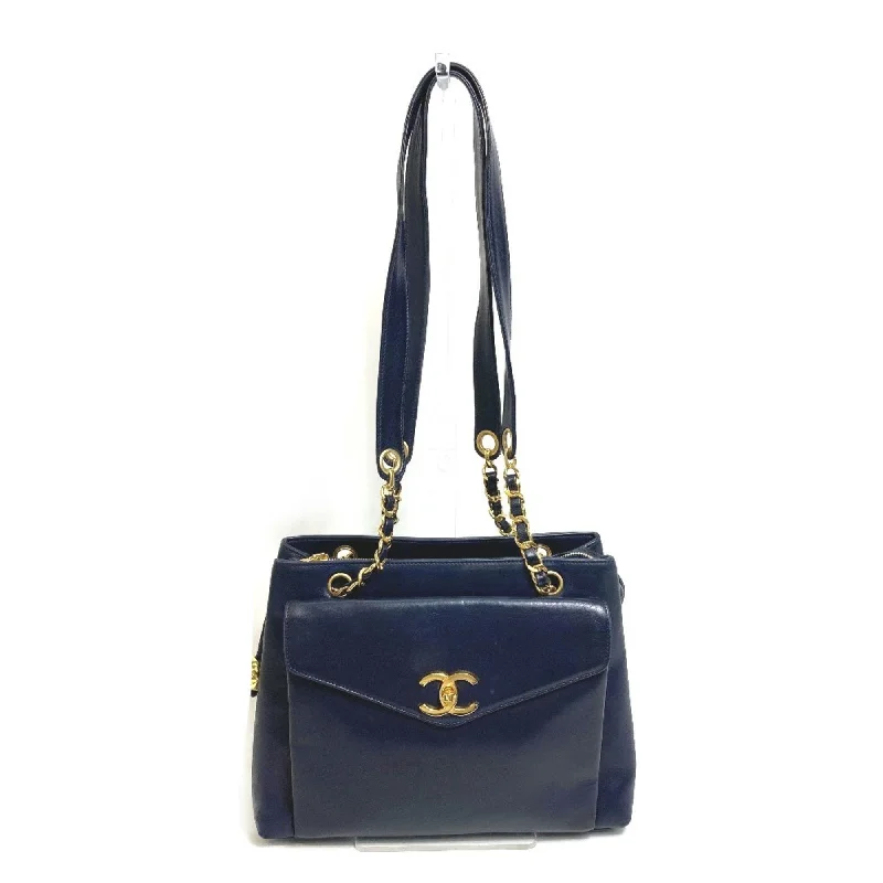 Chanel classicChanel CC Mark Bag Chain Tote Bag shawl Shoulder Bag Navy GoldHardware