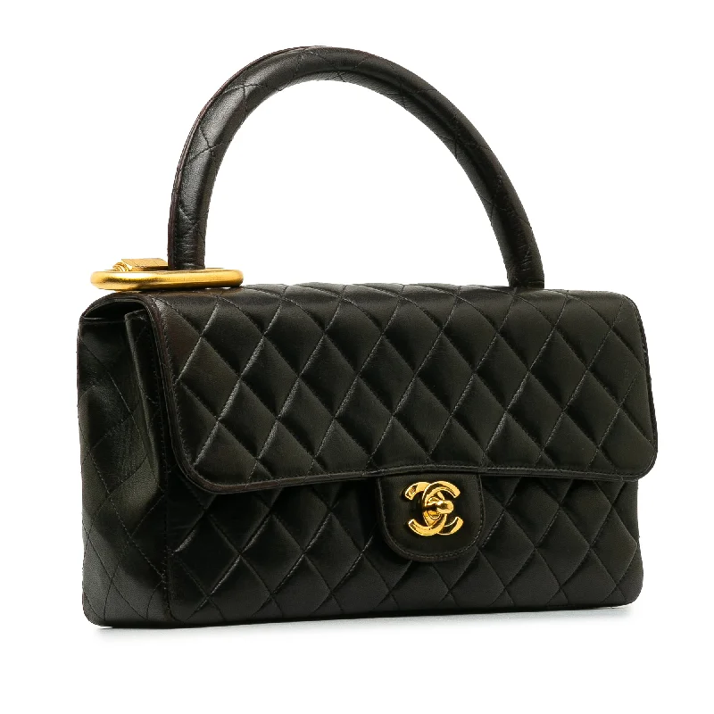 Chanel Handbag with Adjustable Strap for ComfortCHANEL Classic Lambskin Kelly Flap Bag Set