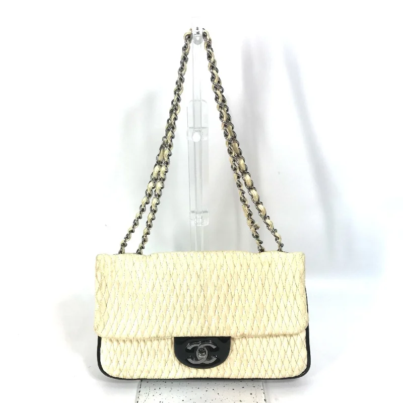 Chanel bags for women with a taste for high fashionChanel CC Chain bag Crossbody Double Chain Shoulder Bag White SilverHardware