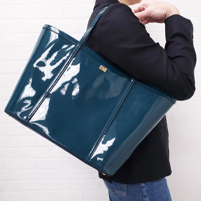 Designer - Crafted Hermes Bags for Fashion AficionadosDOLCE & GABBANA TURQUOISE PATENT TOTE