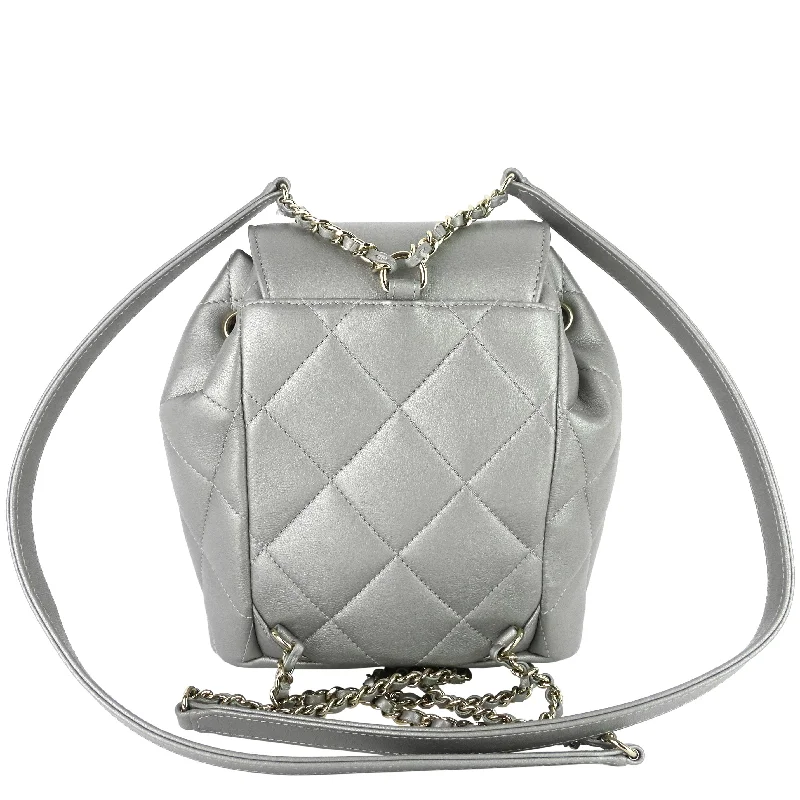 Chanel Limited Edition Handbag for CollectorsCHANEL CC Lambskin Leather Chain Flap Backpack