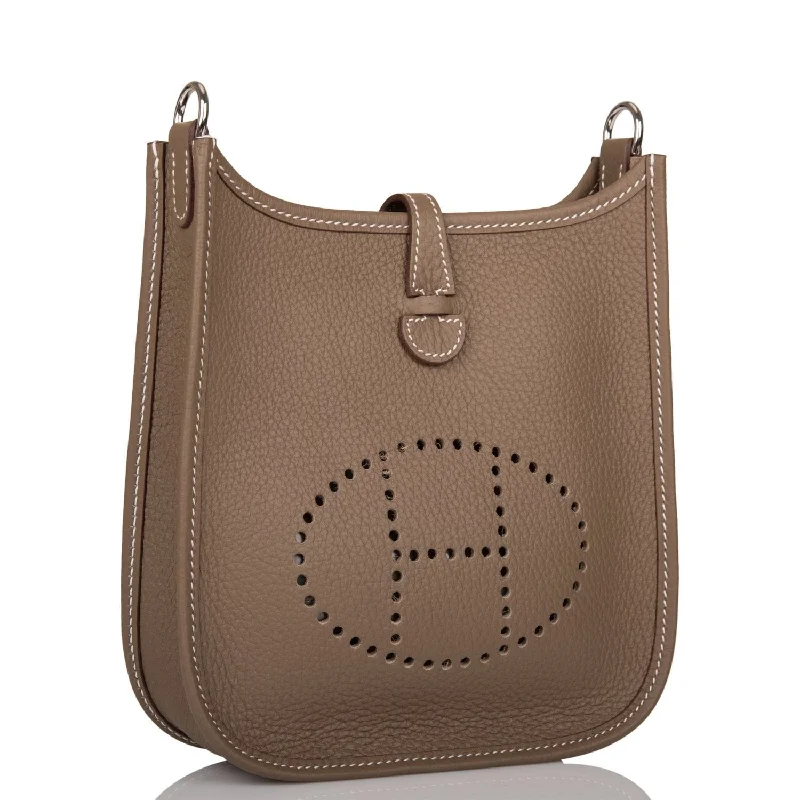 Easy - to - Clean Hermes Bags for Busy LifestylesHermes Evelyne TPM Etoupe Clemence Palladium Hardware