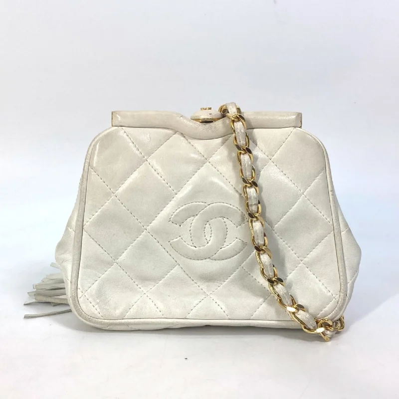 Chanel bags for women who love timeless fashionChanel CC Mark CC Kisslock Waist Pouch Chain with Fringe Waist Pouch White GoldHardware