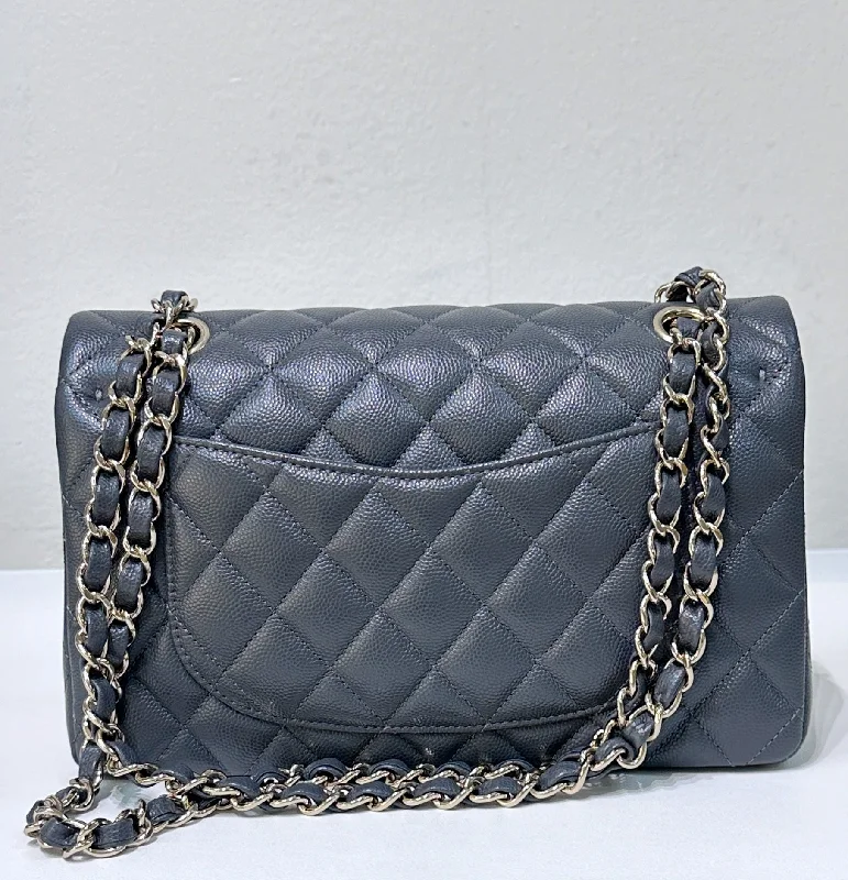 Chanel bags for women who love timeless fashionCHANEL Caviar Quilted Small Double Flap Dark Grey