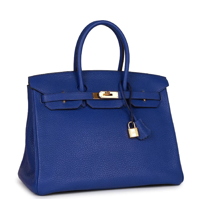 Hermes Lindy Bags in Seasonal Print CollaborationsHermes Special Order (HSS) Birkin 35 Bleu Electric Verso Clemence Gold Hardware