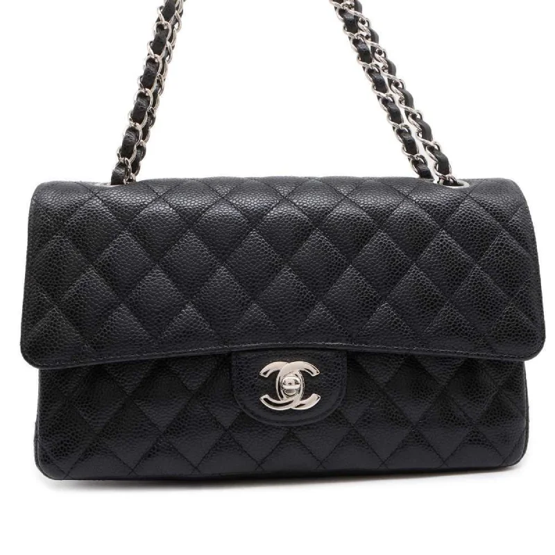 Chanel bags with modern touchesChanel Chain Shoulder Bag Matelasse 25 Coco Mark Caviar Skin Double A01112 CHANEL Black