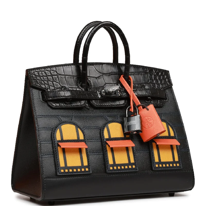 Sustainable and Ethical Hermes Bags for Conscious ConsumersHermes Sac Faubourg Birkin 20 So Black Matte Alligator Black Hardware