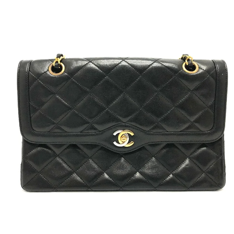 Chanel leather bags for everydChanel CC Mark CC double chain bag Shoulder Bag Black GoldHardware