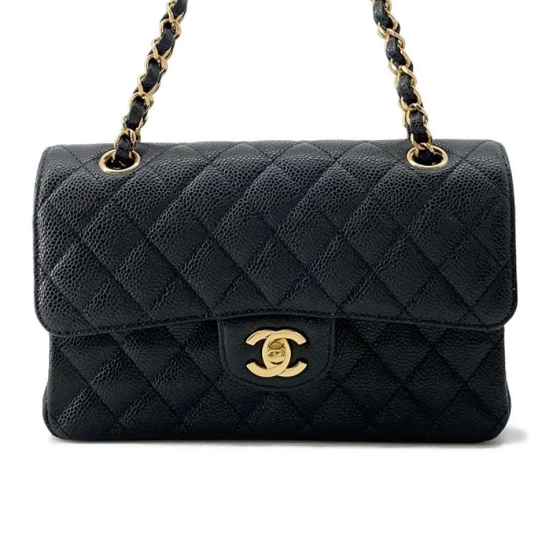 Chanel bags for women who love timeless fashionChanel Chain Shoulder Bag Matelasse 23 Coco Mark Double Caviar Skin A01113 CHANEL Black