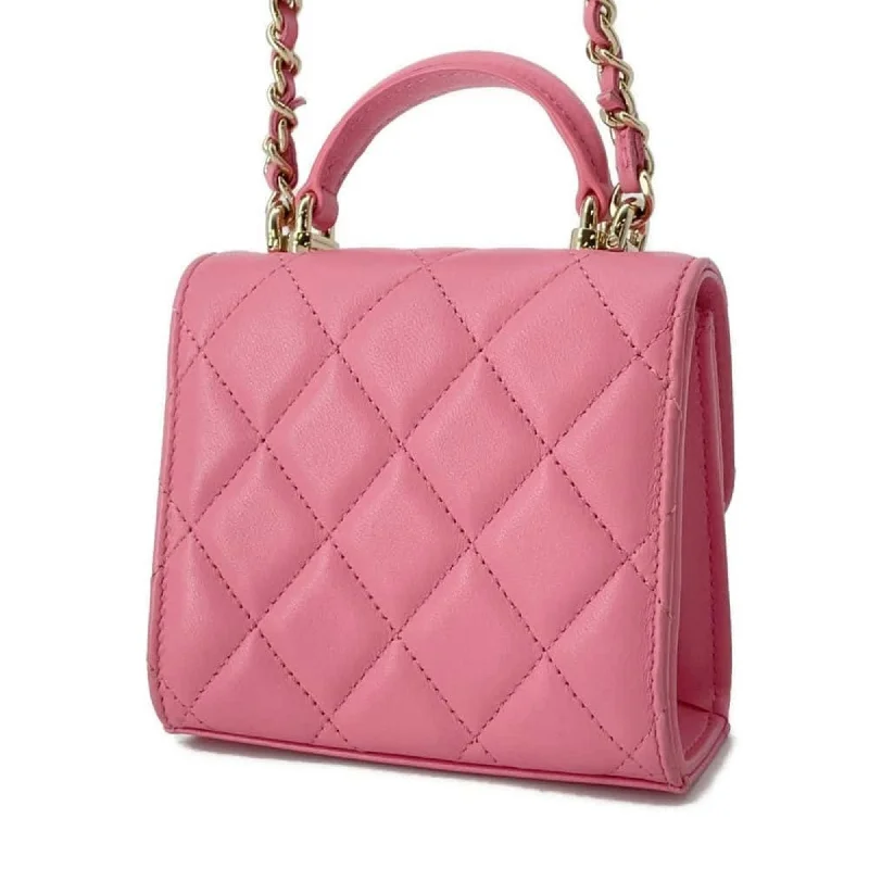 Chanel Quilted Leather Shoulder Bag for FashionistasCHANEL Coco Mark Shoulder Bag