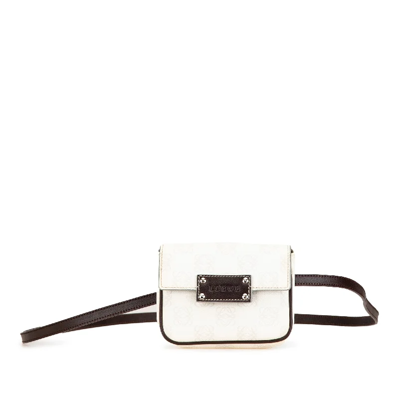 Color - Blocked Hermes Bags for a Bold Fashion StatementWhite LOEWE Anagram Canvas Belt Bag